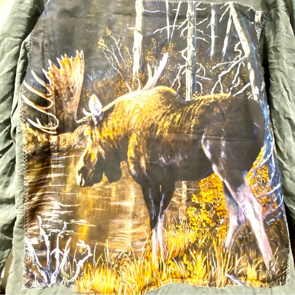 Upcycled Wildlife boho rustic shirt/shacket w country farmhouse vibe - Picture 5 of 16